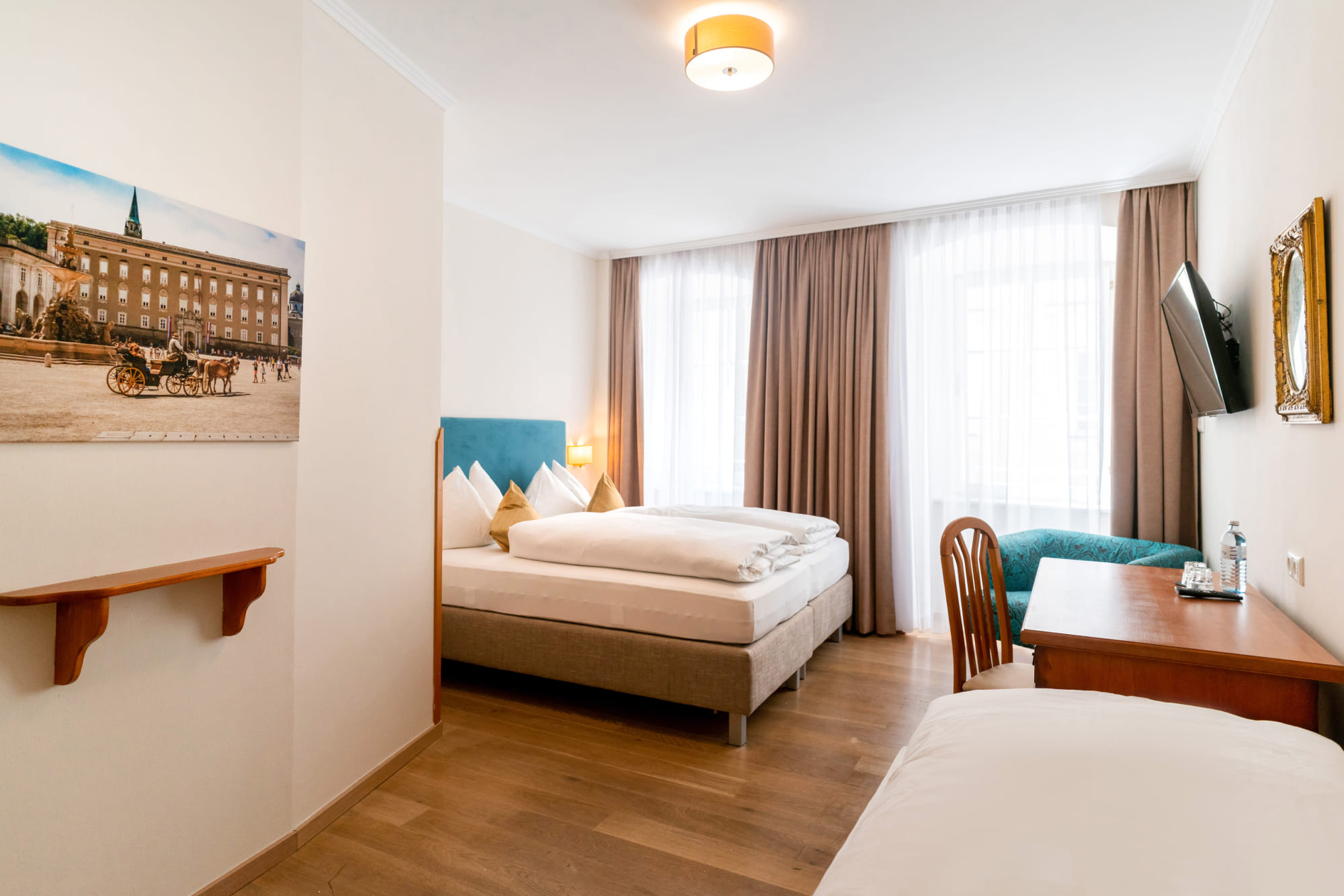 Dreibettzimmer der Trumer Stube Salzburg