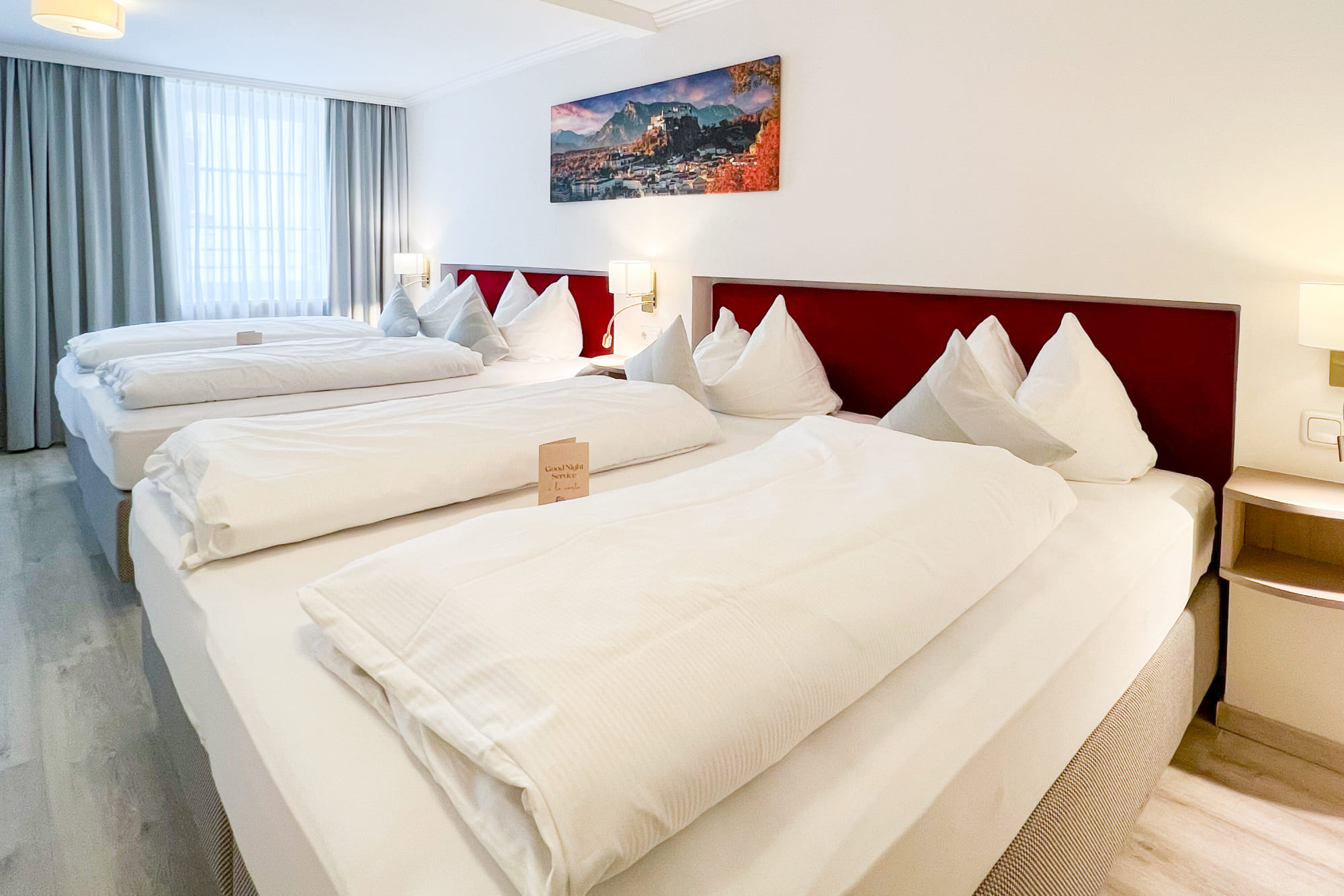 Platz für gemeinsame Urlaubstage im Familienzimmer der Trumer Stube Salzburg